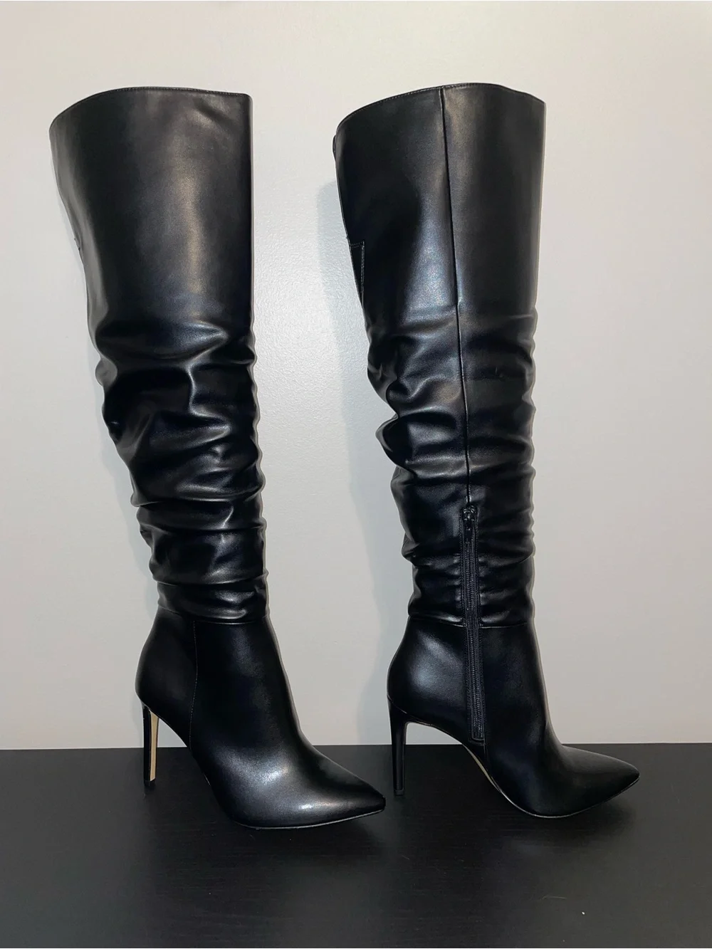 INC International Concepts Black Slouch Over-the-Knee Pointed Boots